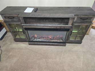 70" Grey Entertainment Center