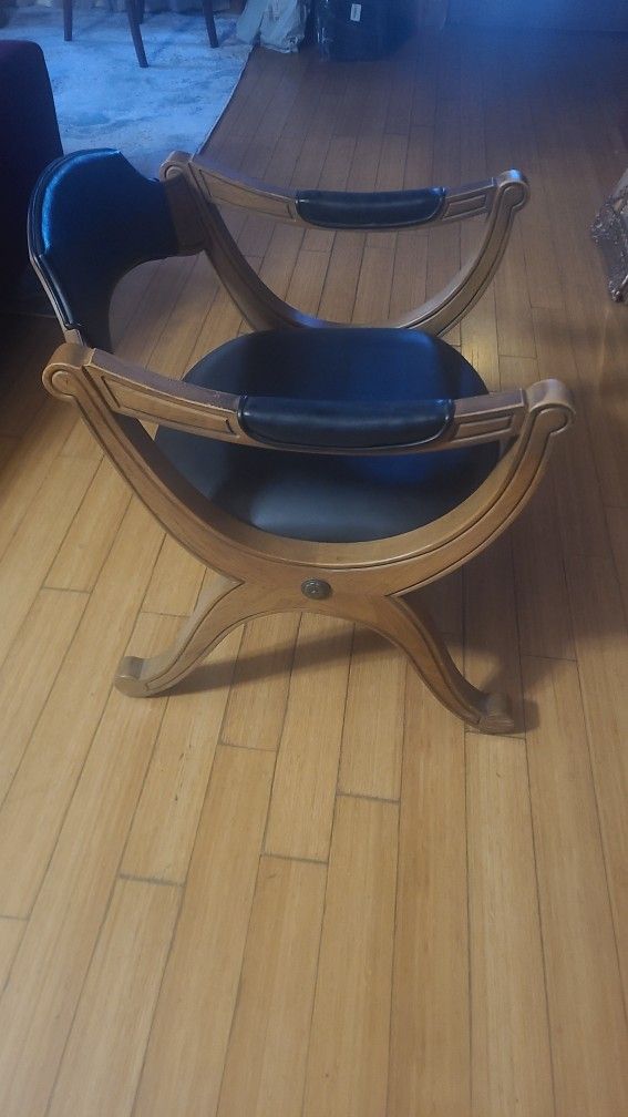 Vintage Solid Wooden Accent Chair
