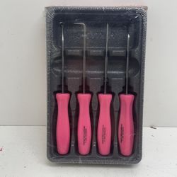 Snap On 4 Pc Mini Handle Awl, Hook & Pick Set 194403/12