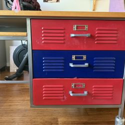 Pottery Barn Locker Desk and Shelves