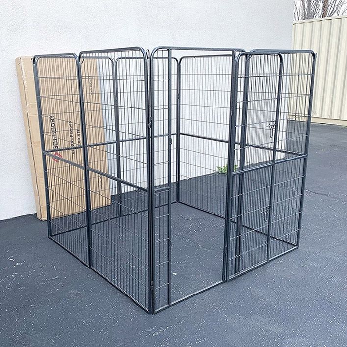 (Brand New) $145 Dog 8 Panel Playpen, Each Panel 64” Tall X 32” Wide Heavy Duty Pet Exercise Fence Crate Kennel Gate