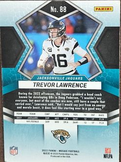 2022 Panini Mosaic Football Trevor Lawrence #88 Jacksonville Jaguars