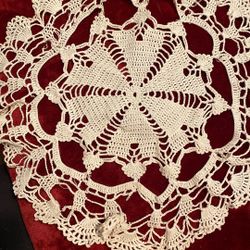 Victorian Doilys 19th Century Display Under Lamp Or Candy Dish On Table Night Stand 