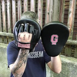 Pink/title Boxing Mitts and Equt 