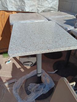 Marble Table With Steel Base