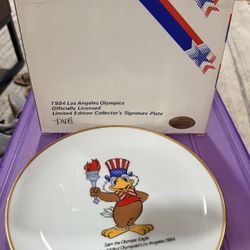 1984 Los Angeles Olympics Sam the Eagle Collector Plate – Limited Edition