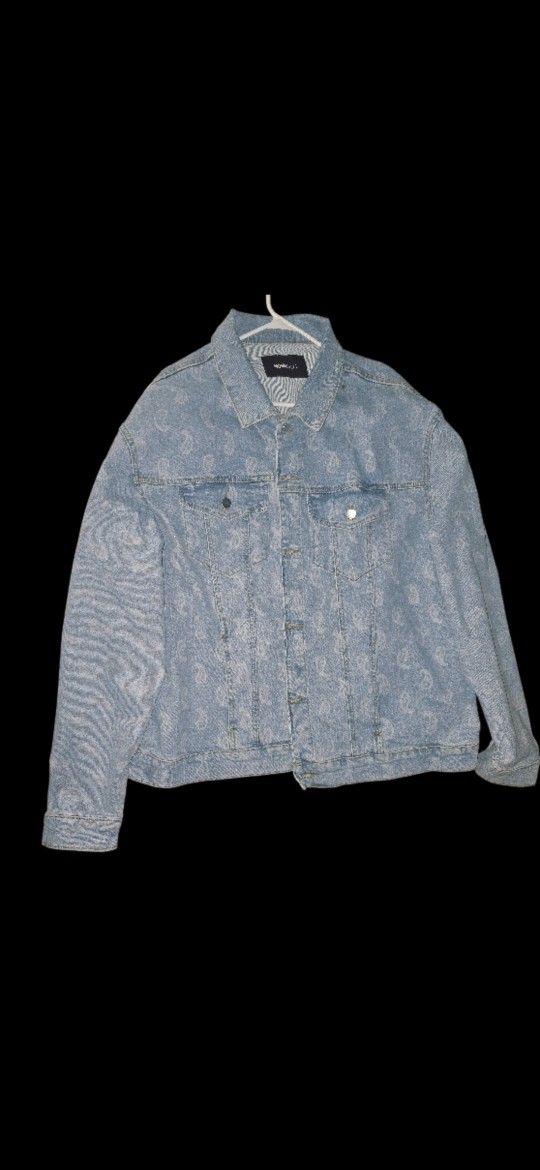bandana men denim blue jacket