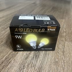 A19 LED Light Bulbs (2700K Soft White, 5 count)