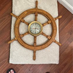 Clock Boat Wheel