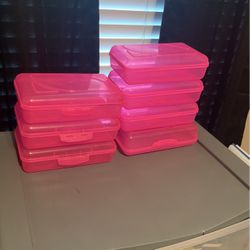Pink Plastic Boxes For Storage 