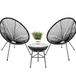 Patio Set With Lights 