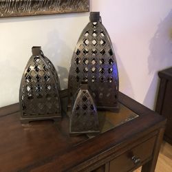 Morroccan Style Candle Lantern Set