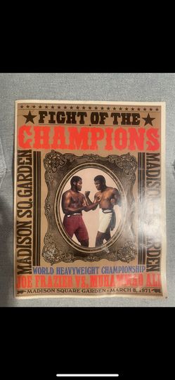 Muhammad Ali vs Joe Frazier 1 Boxing Program MSG 1971 Fight of the Century
