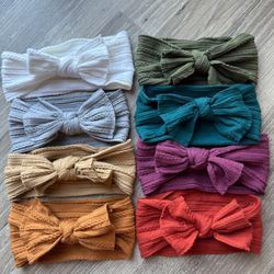 8- Textured Baby Girl Soft Headbands! 
