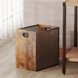 Rustic Multi-Purpose Storage Bin | Trash Can, Laundry & Toy Basket