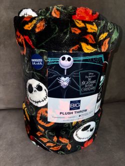 New Disney Halloween Nightmare Before Christmas Super Soft Oversized Blanket Throw 60 X 72”