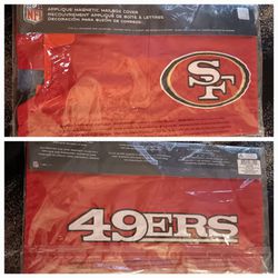 San Francisco 49ers Applique Magnetic Mailbox Cover. With Nylon And Embroidery. 