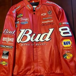 Red Leather Nascar Jacket