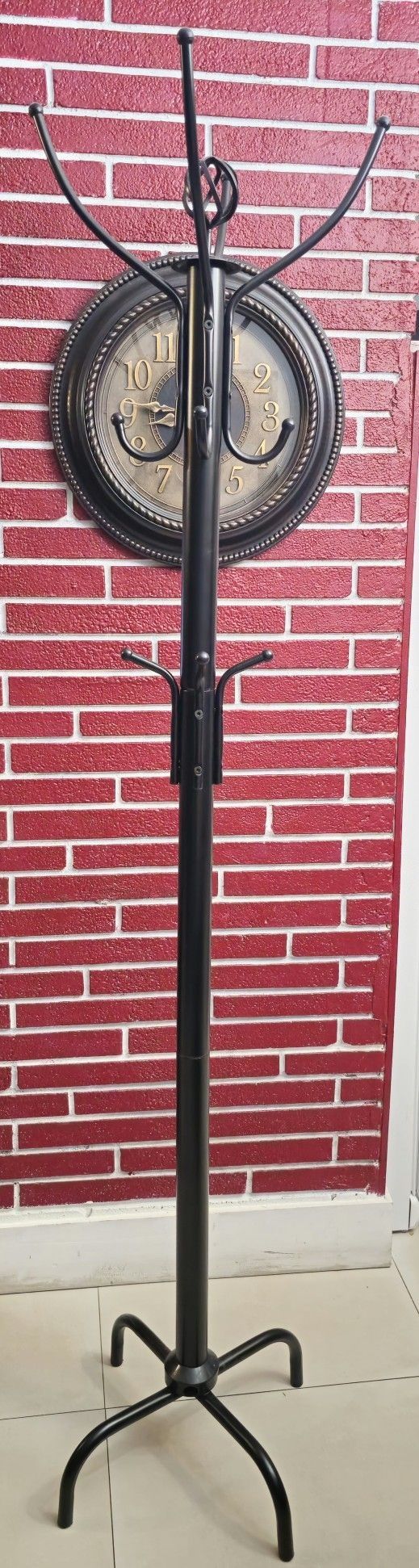 Coat Rack Stand Metal Black