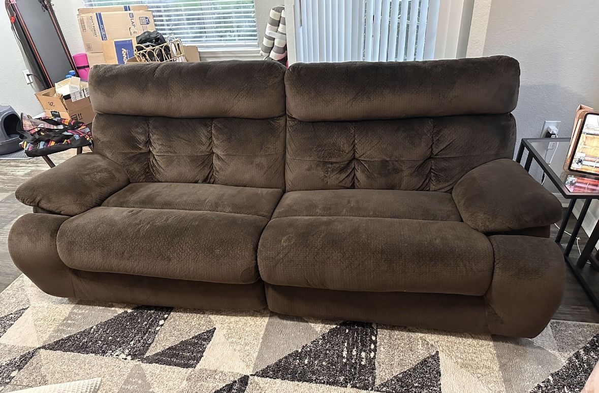 Brown Reclining Couch