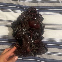 Vintage Buddha With Dragon 