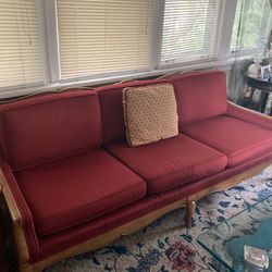 FREE Vintage Smithe-Craft Walter E Smithe Red Sofa