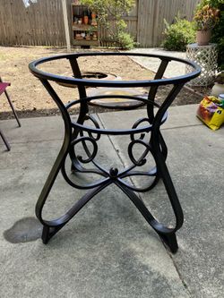Metal table base