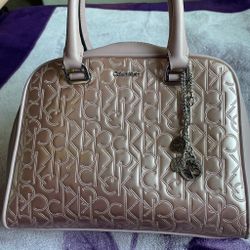 Calvin Klein Monogram Dome Satchel Bag