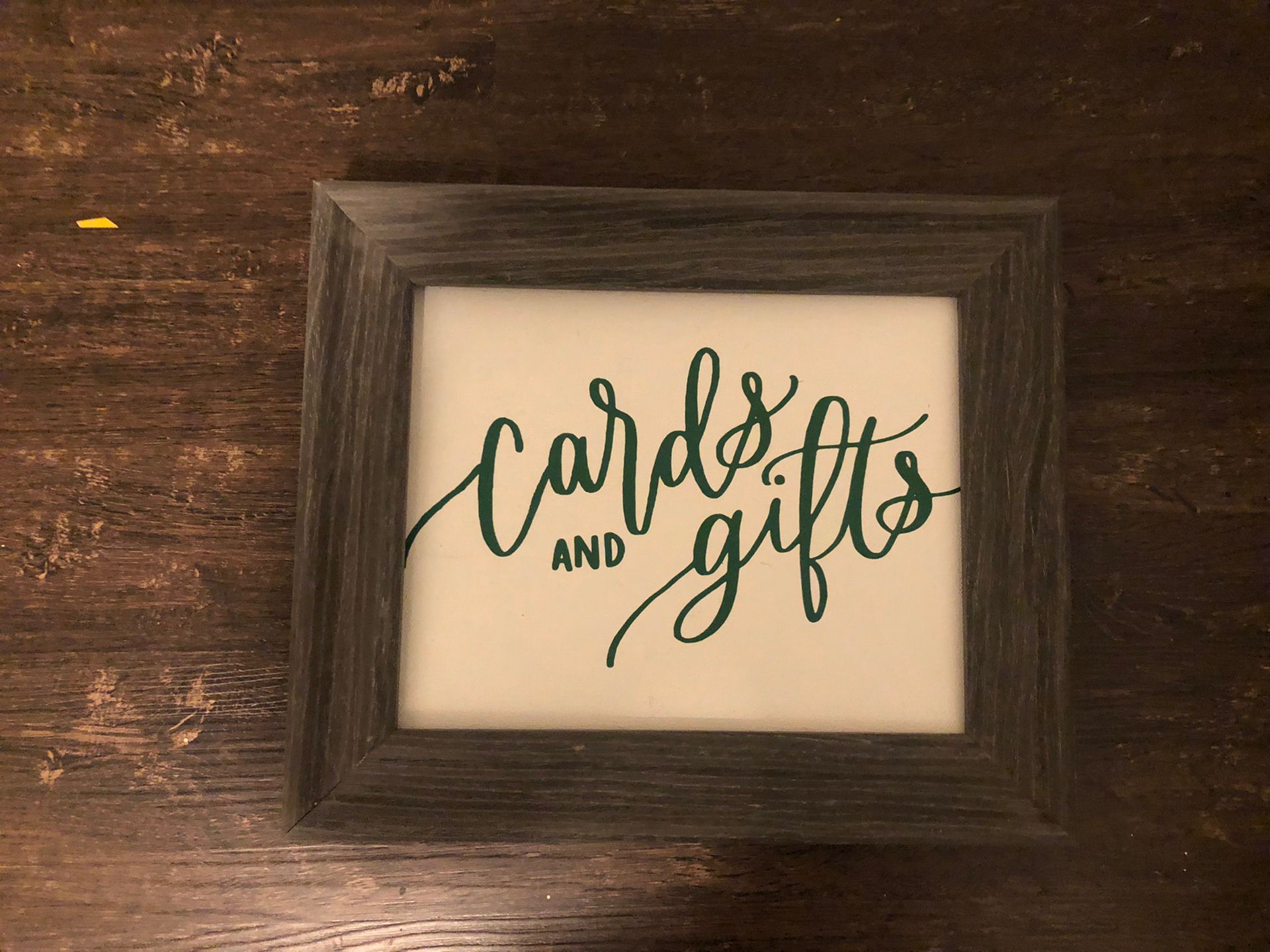 Wedding Cards & Gifts Sign