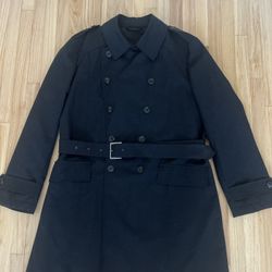 ARMANI COLLEZIONI Over Coat 44  Wool Blend Double Breasted Made In Italy
