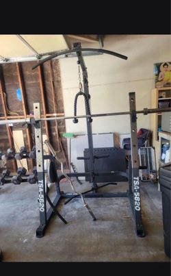 Multifunctional Home Gym + Olympic Barbell