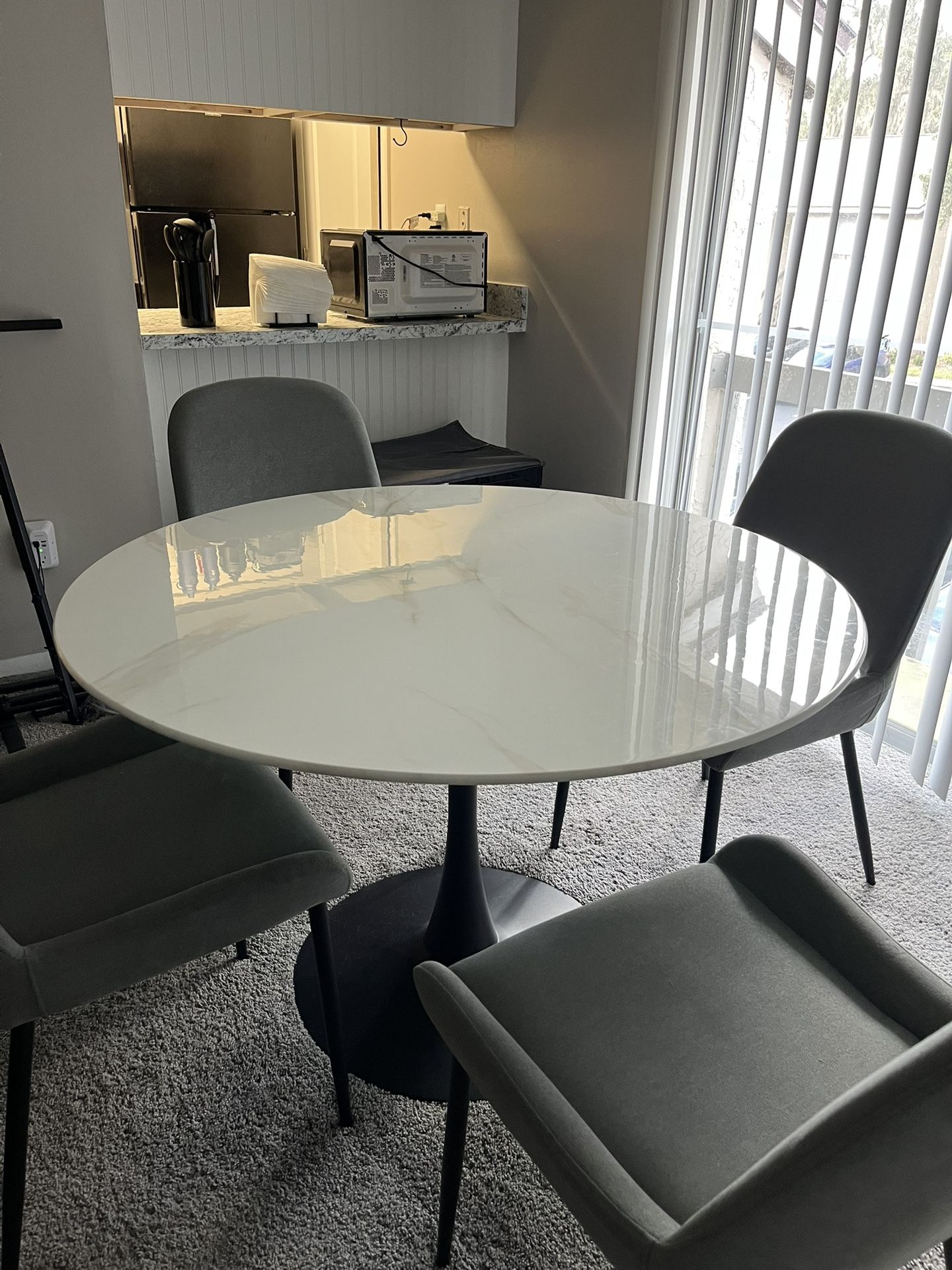 Glass Dining Table Set