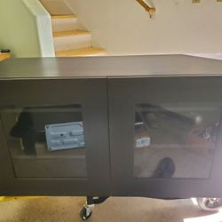 Tv Stand With Glass Cabinets 