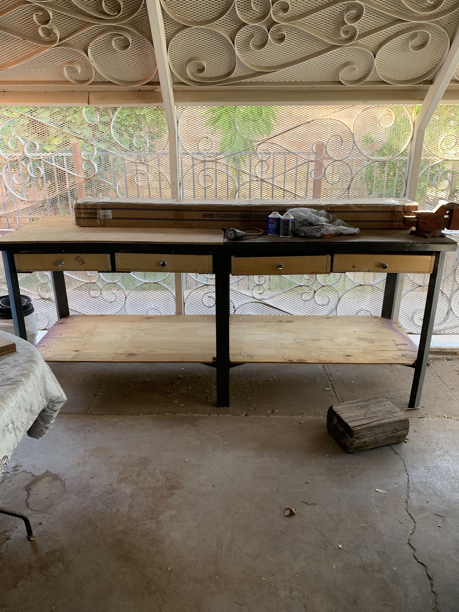 Very Heavy Work Shop Table Industrial Tools For Sale