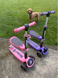 SKIDEE Kick Scooter for Kids Ages 3-5 | Foldable 3 Wheel Scooter with Lean-to-Steer, Adjustable Height, Removable Seat & LED Light Wheels | Toddler Sc