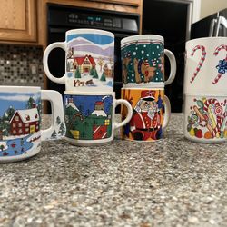 Vintage Christmas Mugs