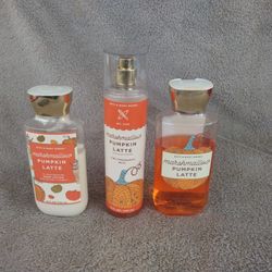 Bath & Body Works marshmallow pumpkin latte bundle 