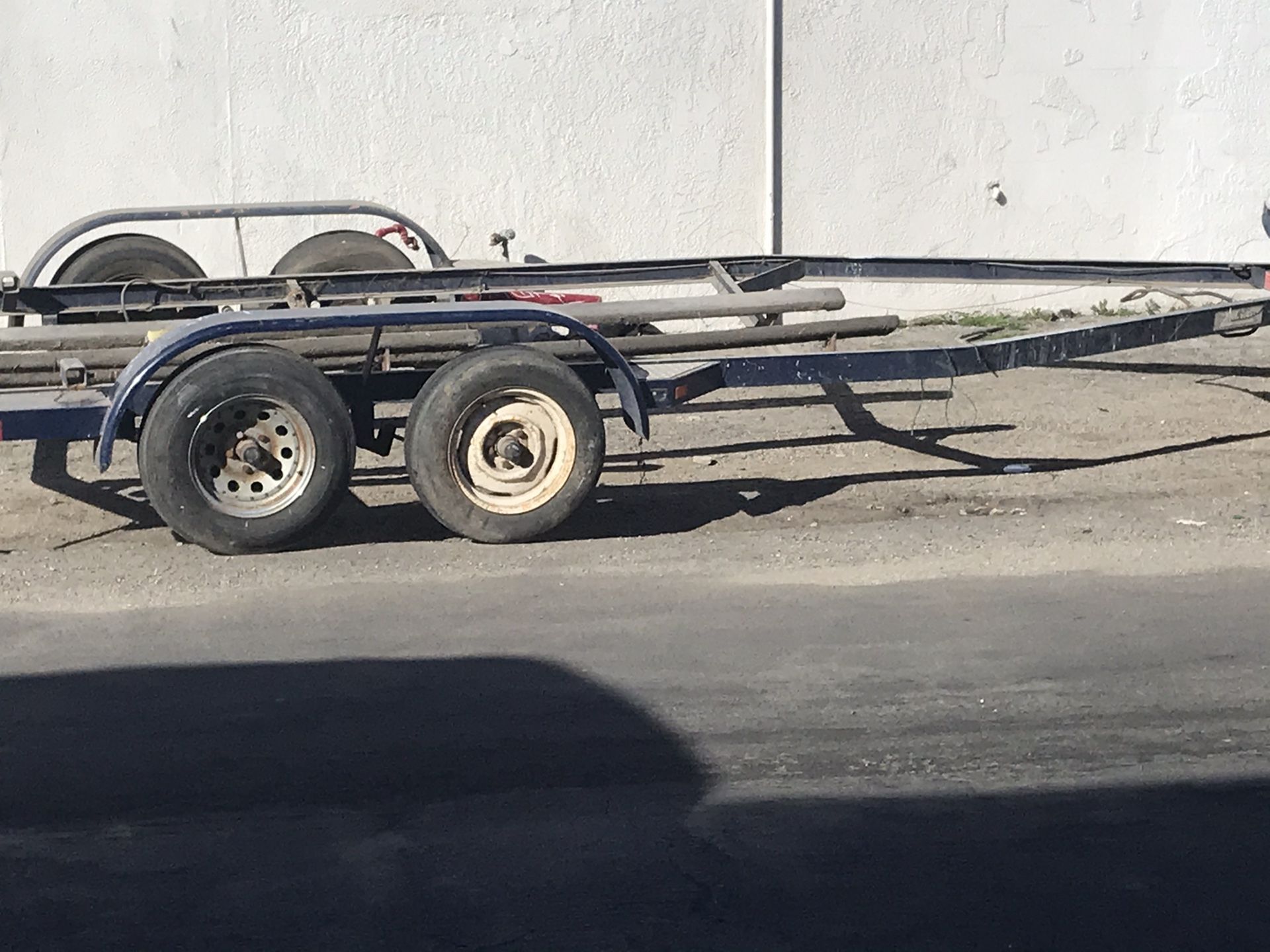 Zieman 2 axle boat trailer for sale needs little TLC Surge brakes for