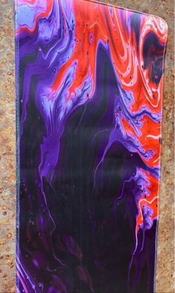 New XL purple and orange swirl mousepad/ gaming pad
