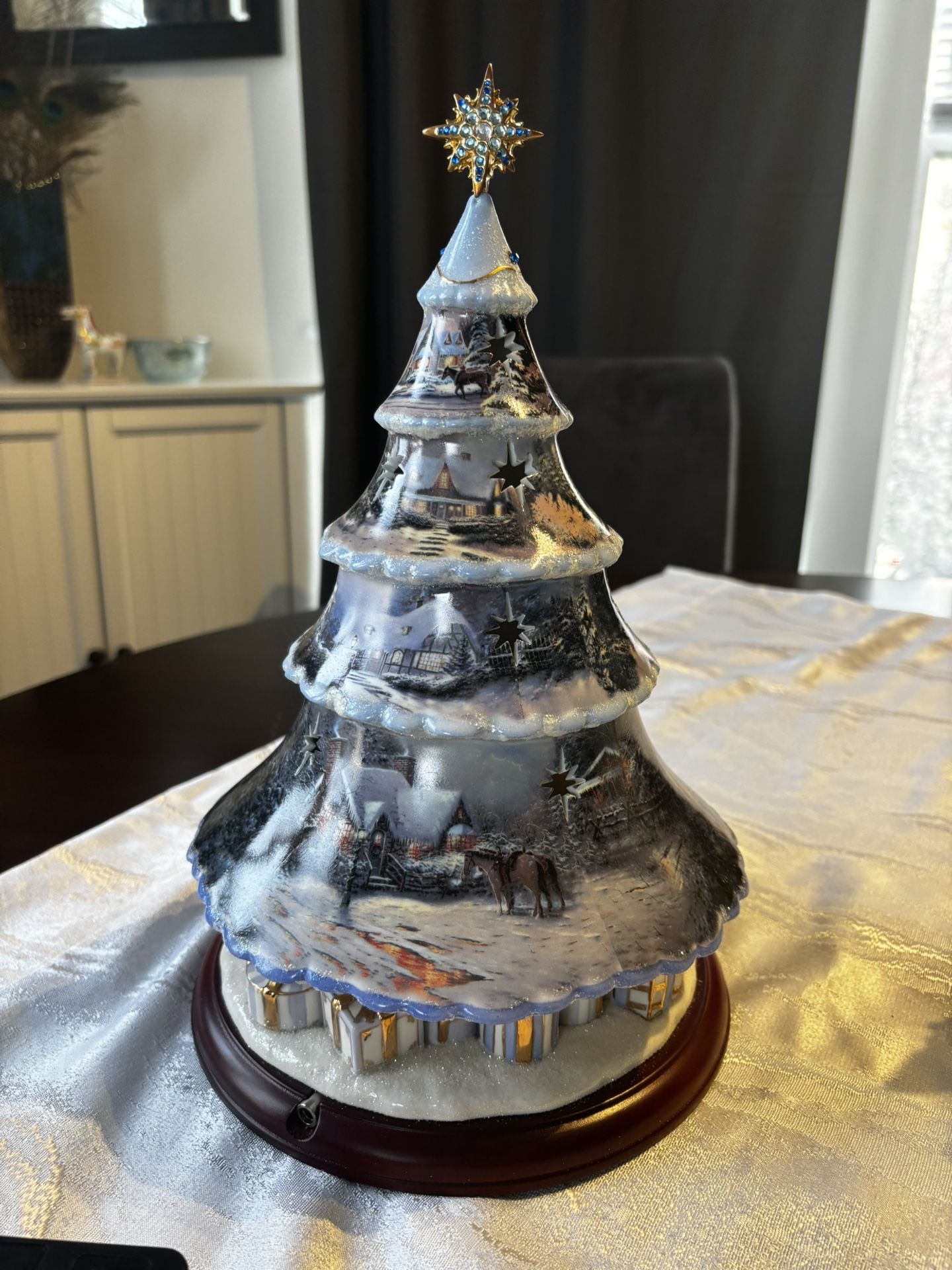 Thomas Kinkade Porcelain Illuminated Tree