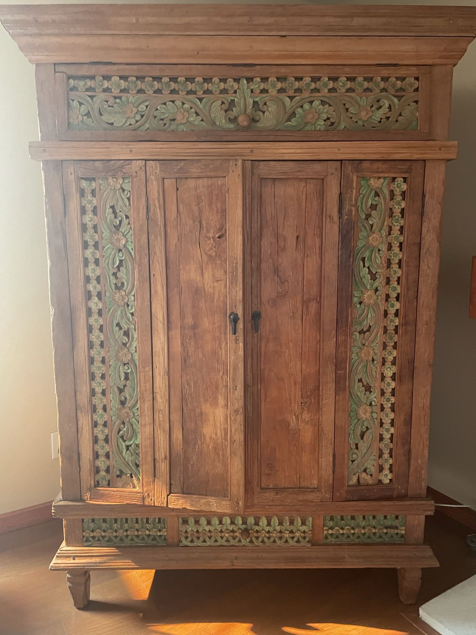 Beautiful antique teak Armoire/Television Cabinet