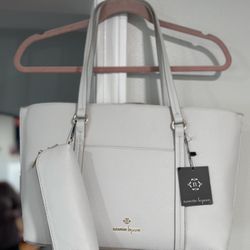 Nanette Lepore off Dawn Grey Tote Bag Set