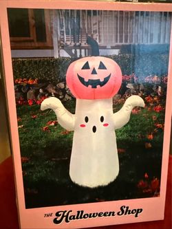 The Halloween Shop Inflatable Ghost Pumpkin Decoration
