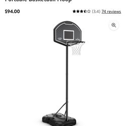 Spading Eco-Composite 32 in.Telescoping Portable Basketball Hoop