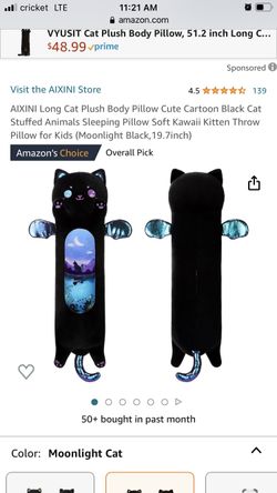 New In Sealed Bag Long Cat Plush