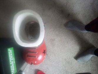 Clay Santa Boot Planter