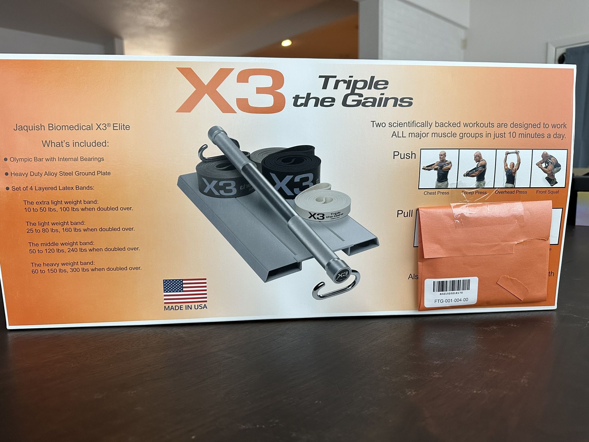 X3 Elite Bar - Jaquish Biomedical Home Gym System