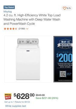 Brand New! Inbox Maytag Washer!