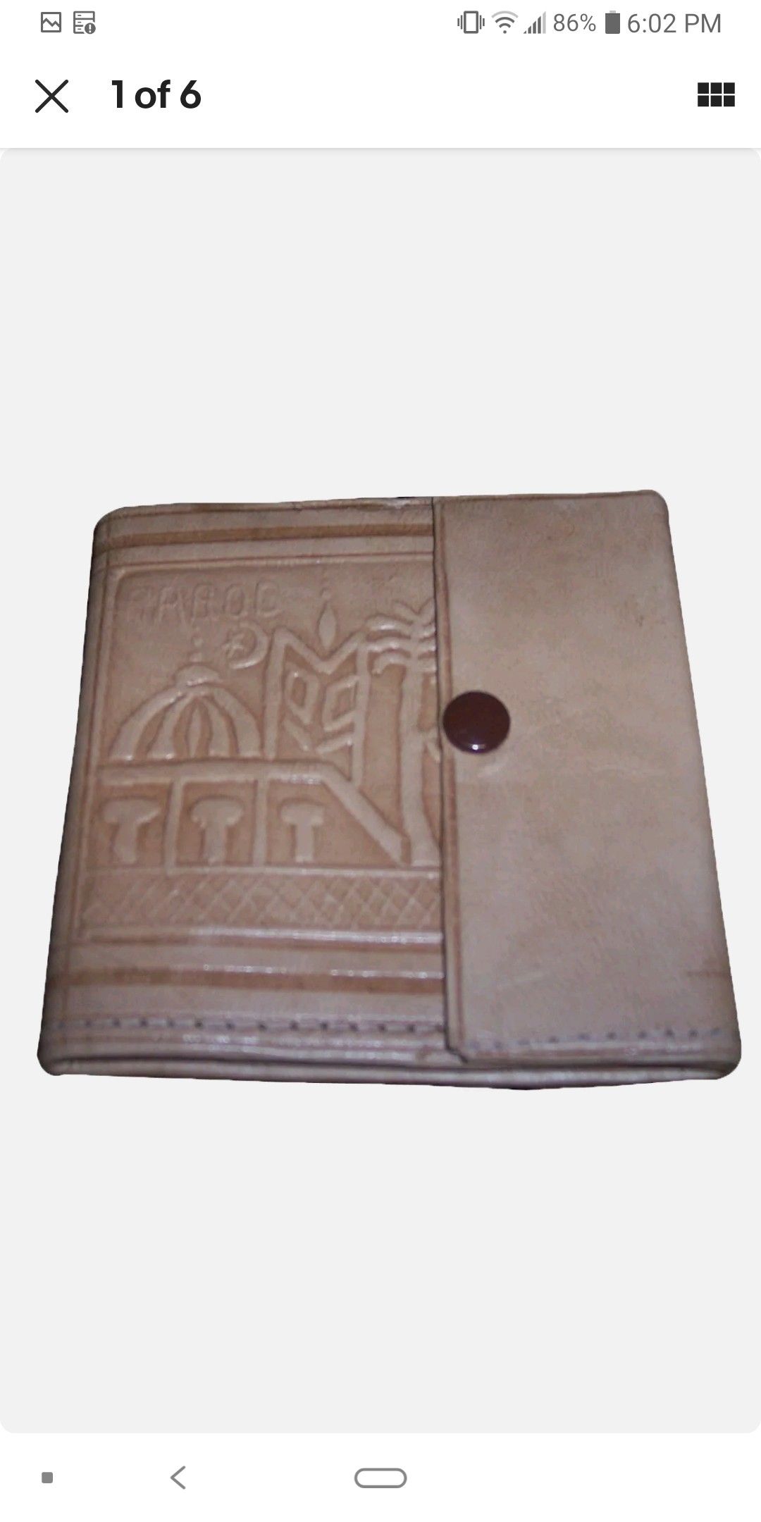 Moroccan Wallet Coin Genuine Leather Bi-fold Handmade Pocket Unisex Small .