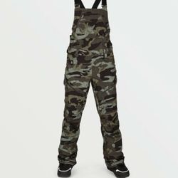 Volcom Women’s BIB Snow Overall Pants - Large - Camo